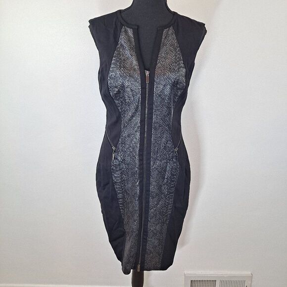 Cache Black and Gray Sleeveless Dress - Picture 1 of 6